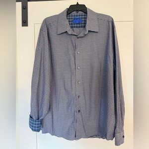 Egara checkered plaid button down shirt